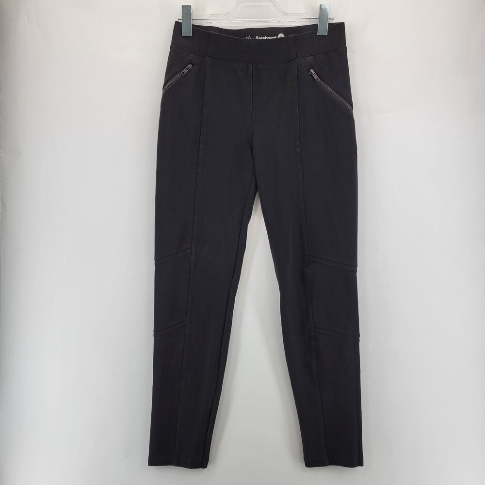 Betabrand Womens Pants Size Medium Long Tall Black Tapered Crop Leg Stretch‎